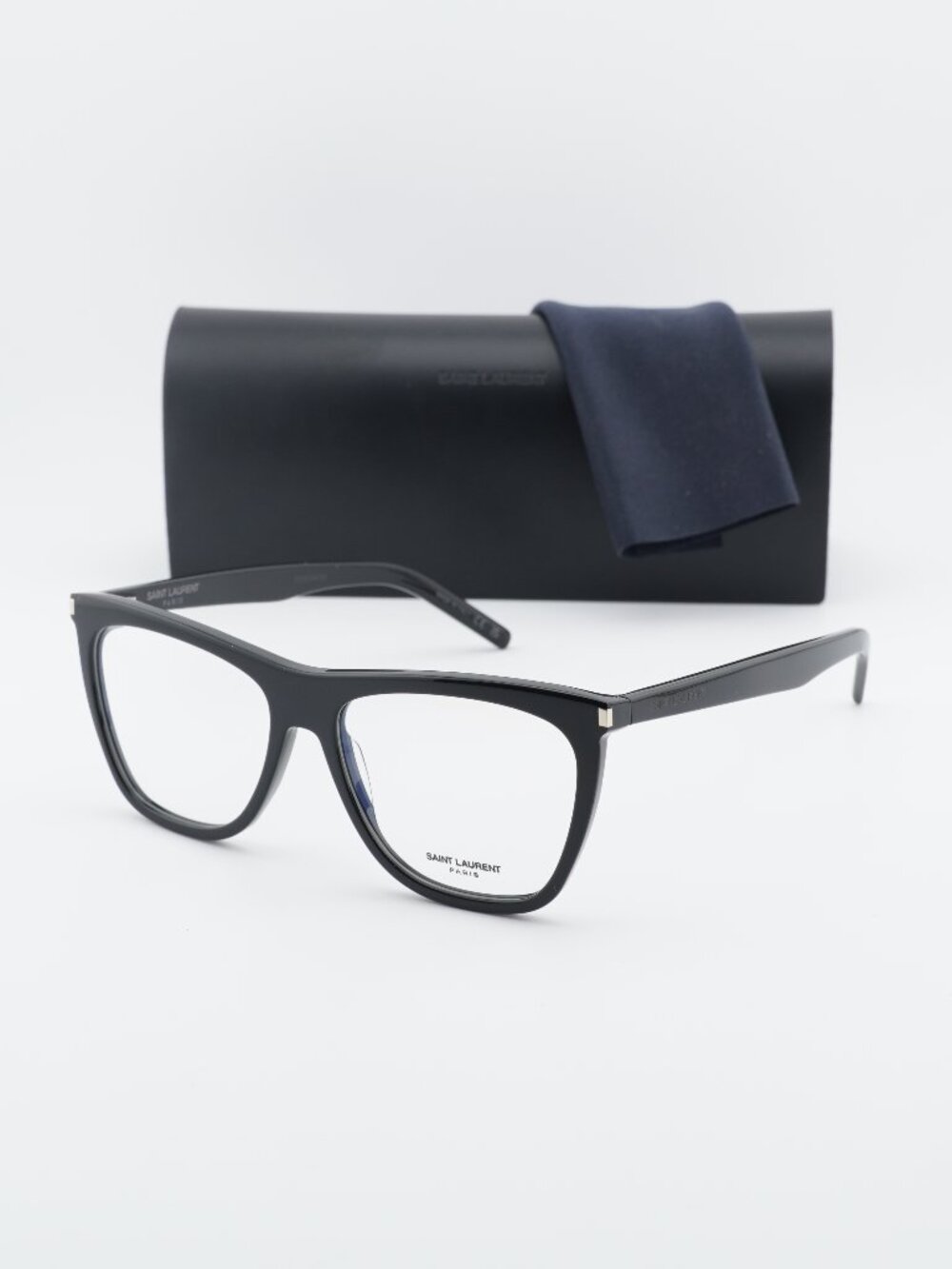 Saint Laurent SL518 001 Square Eyeglasses 56mm - Black